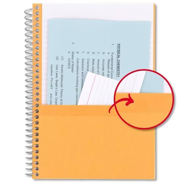 Five Star 80pg 2 Subject College Ruled Notebook 9.5"x6": Spiral,
