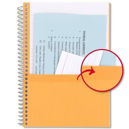 Five Star 80pg 2 Subject College Ruled Notebook 9.5"x6": Spiral,
